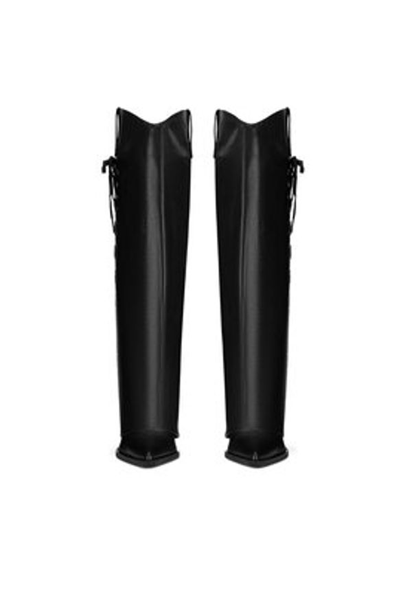 Eva Minge Kozaki AZIZA-116042 Czarny. Kolor: czarny. Materiał: skóra