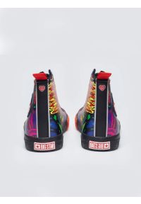 Big-Star - Trampki wysokie ze skóry ekologicznej z nadrukiem WOśP czarne TT174402 906. Okazja: na spacer. Zapięcie: pasek. Kolor: czarny. Materiał: skóra ekologiczna. Wzór: nadruk. Styl: klasyczny #5