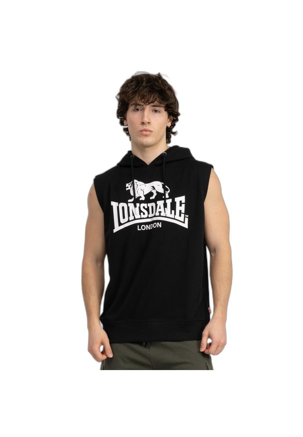 Bluza bez rękawów Lonsdale Regular Fit Bignor. Typ kołnierza: kaptur. Kolor: czarny, biały, wielokolorowy. Długość rękawa: bez rękawów