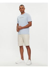 Calvin Klein T-Shirt Degrade Logo K10K112501 Błękitny Regular Fit. Kolor: niebieski. Materiał: bawełna #4