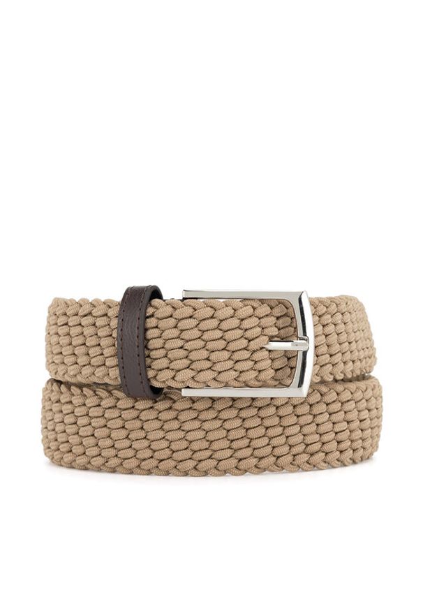 Lasocki Pasek Męski 2M2-007-SS24 Beżowy. Kolor: beżowy. Materiał: skóra