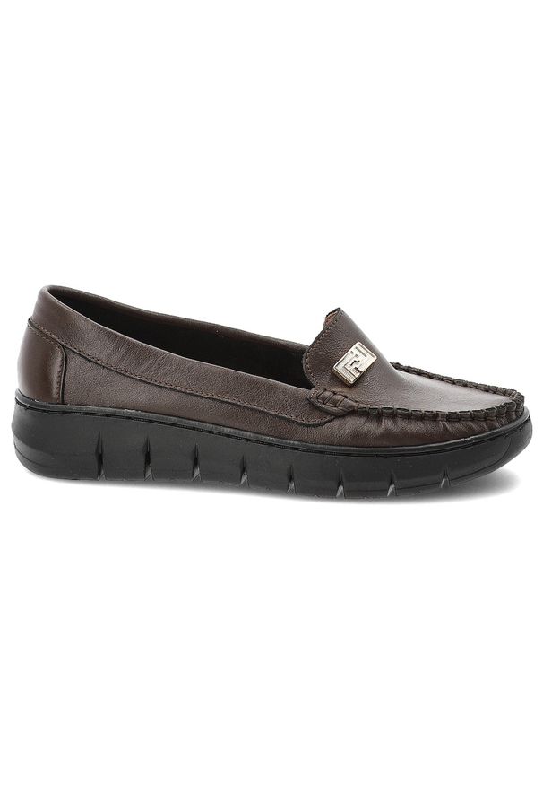 Czekoladowe Półbuty Armodo Skórzane Buty Damskie. Okazja: na co dzień, do pracy. Kolor: brązowy. Materiał: skóra. Styl: casual, elegancki