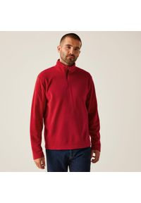 Regatta - Polar roboczy męski Micro Zip Neck. Kolor: czerwony. Materiał: polar. Sport: turystyka piesza
