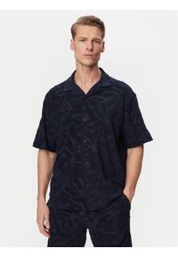 BOSS Polo Flower 50559204 Granatowy Regular Fit. Typ kołnierza: polo. Kolor: niebieski. Materiał: bawełna #1