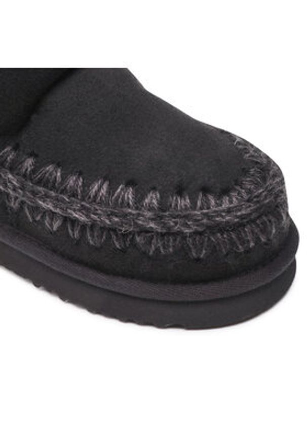 Mou Śniegowce Eskimo 18 Glitter Logo MU.FW101050A Czarny. Kolor: czarny. Materiał: skóra