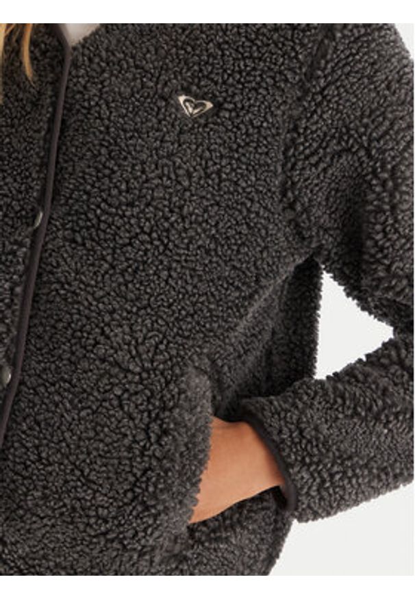 Roxy Polar Iconic Town ERJPF03229 Szary Regular Fit. Kolor: szary. Materiał: syntetyk