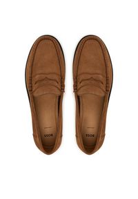 BOSS Mokasyny Tevan 50563161 Brązowy. Kolor: brązowy. Materiał: zamsz, skóra #4