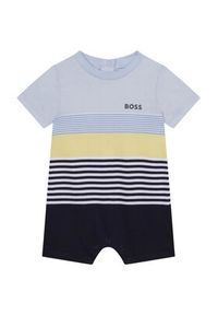 BOSS - Boss Romper J98412 Niebieski Regular Fit. Kolor: niebieski. Materiał: bawełna #6