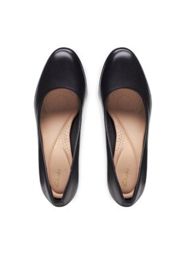 Clarks Czółenka Freva85 26170968 Czarny. Kolor: czarny. Materiał: skóra