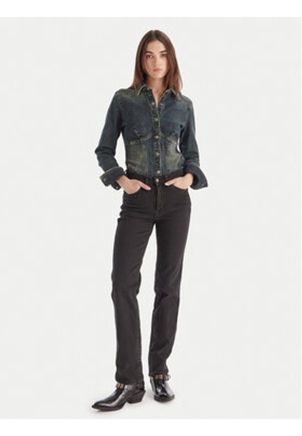 Wrangler Jeansy 112371749 Czarny Straight Fit. Kolor: czarny