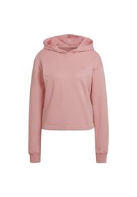 Bluza sportowa damska Adidas Cropped Hoodie. Kolor: różowy. Materiał: bawełna