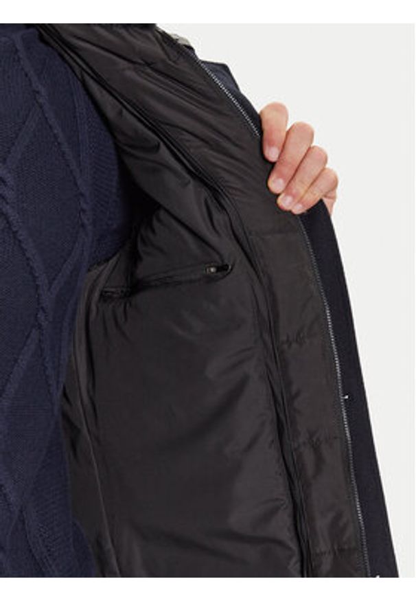 JOOP! Płaszcz wełniany 17 JO-48Gary 30048807 Granatowy Regular Fit. Kolor: niebieski. Materiał: wełna