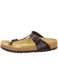 Japonki damskie Birkenstock 043661. Kolor: brązowy. Materiał: syntetyk, materiał