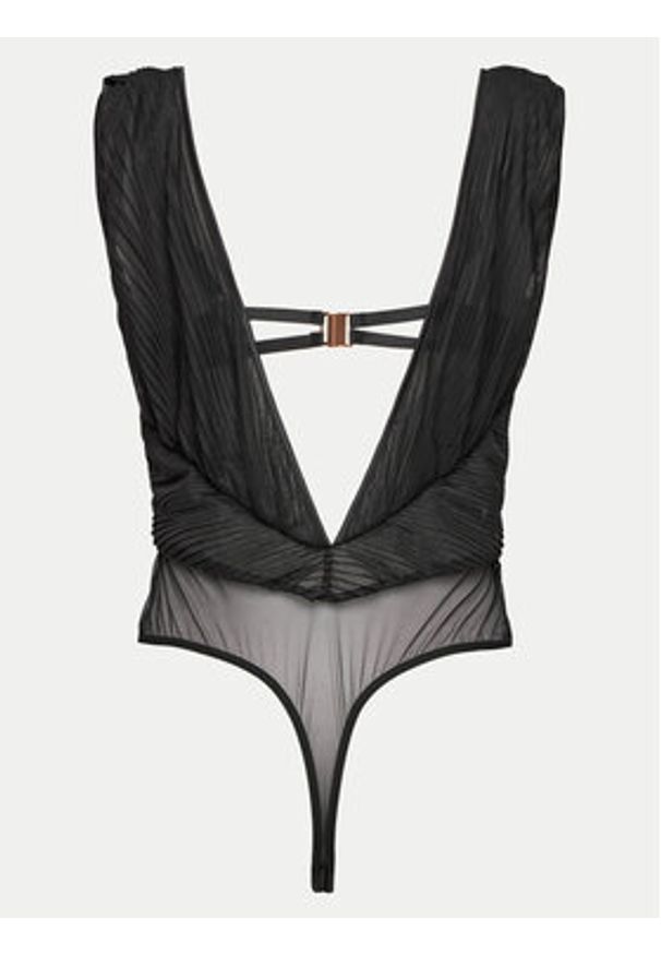 Hunkemöller Body Simona 205556 Czarny Slim Fit. Kolor: czarny. Materiał: syntetyk
