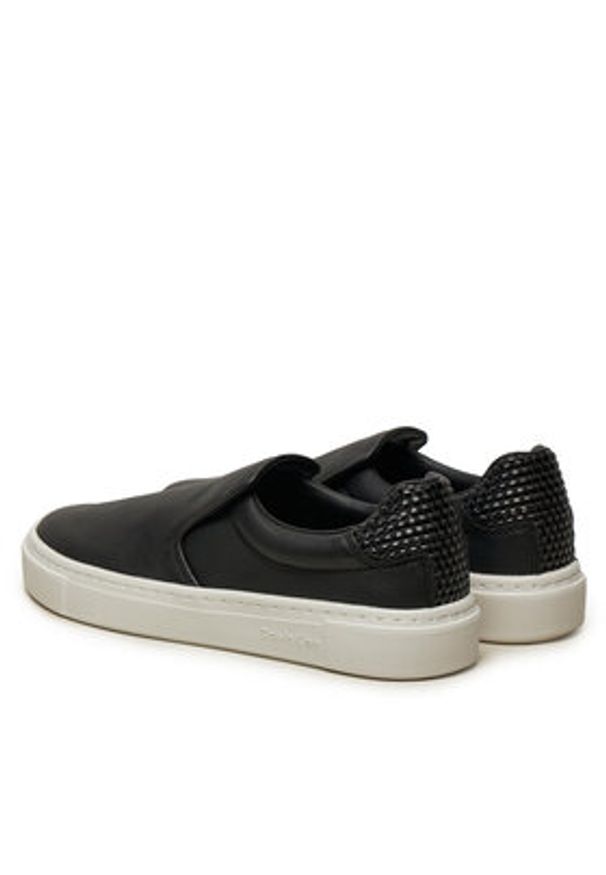 Calvin Klein Sneakersy Cupsole Slip On HW0HW02297 Czarny. Zapięcie: bez zapięcia. Kolor: czarny. Materiał: skóra