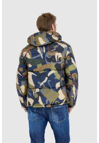 Blauer USA - BLAUER Puchowa kurtka męska Perry w moro, Rozmiar M. Kolor: wielokolorowy. Materiał: puch. Wzór: moro #2