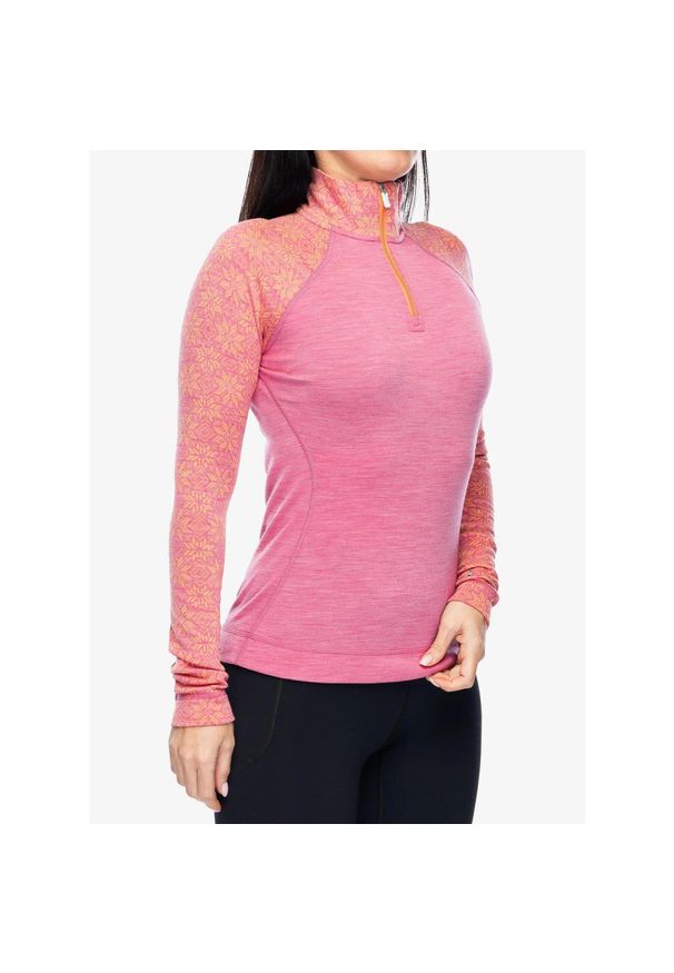 Bluza termoaktywna damska Smartwool Classic Thermal Merino BL 1/4 Zip Boxed. Kolor: różowy