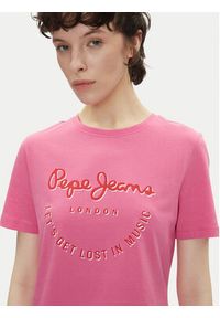 Pepe Jeans T-Shirt Rumer PL506072 Różowy Regular Fit. Kolor: różowy. Materiał: bawełna #5