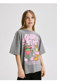 Reserved - T-shirt z efektem sprania - ciemnoszary. Kolor: szary. Materiał: bawełna #1