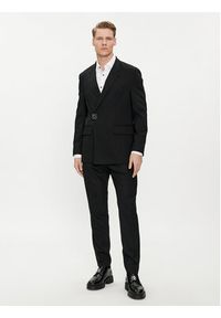 Hugo Spodnie garniturowe Getlin242F2X 50514141 Czarny Slim Fit. Kolor: czarny. Materiał: bawełna #3