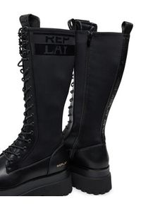 Replay - REPLAY Botki ARTIC MOUNT COMBAT BOOTS GWL72 .000.C0016S Czarny. Kolor: czarny. Materiał: skóra