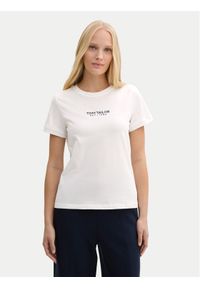 Tom Tailor T-Shirt 1045543 Biały Regular Fit. Kolor: biały. Materiał: bawełna