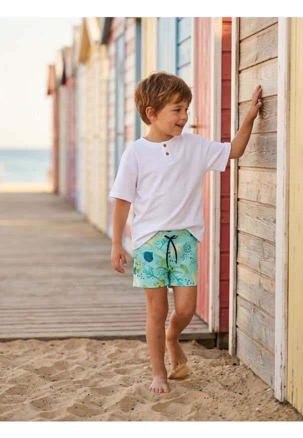 Sinsay - Kąpielówki z motywem morskich zwierząt - granatowy. Kolor: niebieski