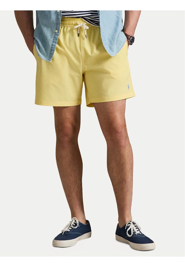 Polo Ralph Lauren Szorty kąpielowe 710957782504 Żółty Classic Fit. Kolor: żółty. Materiał: syntetyk