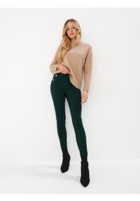 Mohito - Zielone spodnie skinny - Khaki. Kolor: brązowy #2
