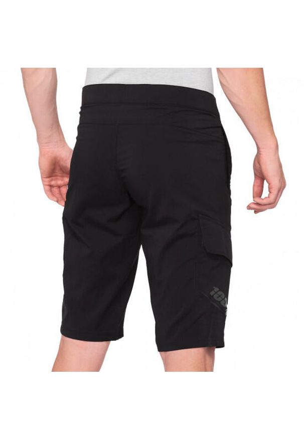 Szorty rowerowe męskie 100% Ridecamp Short. Kolor: czarny
