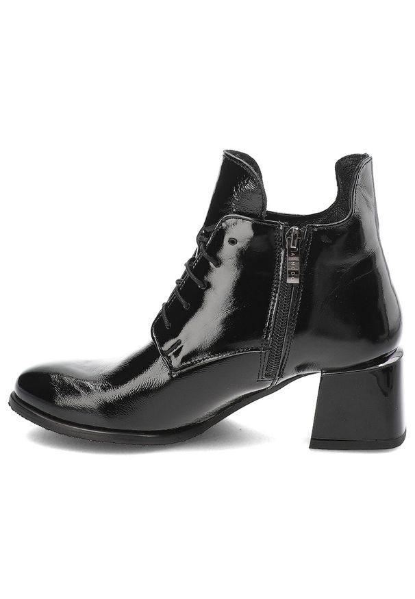 Czarne Botki Armodo Stylowe Obuwie Damskie. Kolor: czarny. Materiał: materiał. Styl: elegancki
