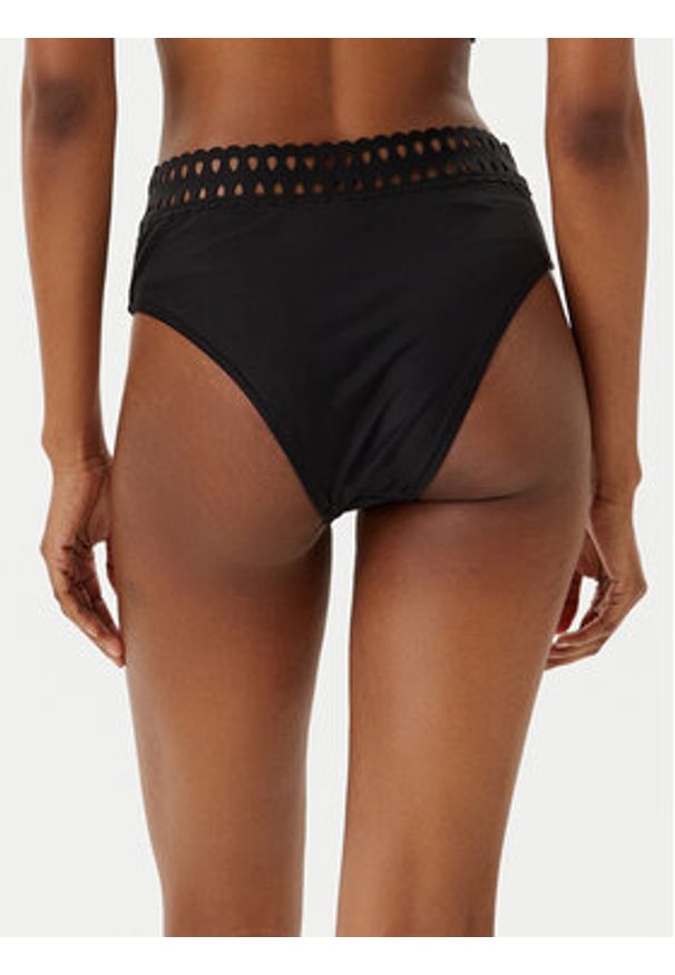BOSS Dół od bikini Eyelet 50540672 Czarny Regular Fit. Kolor: czarny. Materiał: syntetyk