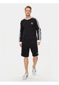 Adidas - adidas Longsleeve Adicolor Classics 3-Stripes Long-Sleeve Top IA4877 Czarny Slim Fit. Kolor: czarny. Materiał: bawełna. Długość rękawa: długi rękaw