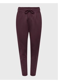 only - ONLY Spodnie materiałowe Poptrash 15115847 Bordowy Regular Fit. Kolor: czerwony. Materiał: syntetyk #6