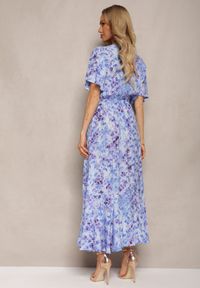 Renee - Niebiesko-Fioletowa Sukienka Efissa. Kolor: niebieski. Materiał: tkanina. Sezon: lato #5