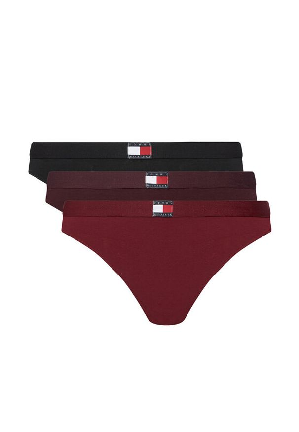 TOMMY HILFIGER - Tommy Hilfiger Komplet 3 par stringów UW0UW06139 Kolorowy. Materiał: bawełna. Wzór: kolorowy