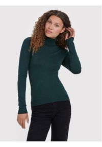 Vero Moda Golf Glory 10231630 Zielony Slim Fit. Typ kołnierza: golf. Kolor: zielony. Materiał: wiskoza