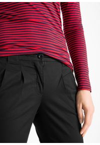 Spodnie chino ze stretchem bonprix czarny. Kolor: czarny. Materiał: bawełna #7