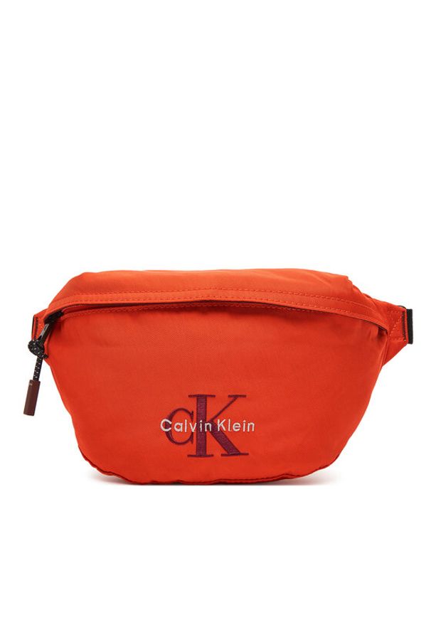 Calvin Klein Saszetka nerka Bold Waistbag LV04D3116G Pomarańczowy. Kolor: pomarańczowy. Materiał: materiał