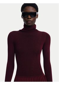 Desigual Sukienka dzianinowa Sigritt 25WWVF09 Bordowy Slim Fit. Kolor: czerwony. Materiał: wiskoza #4