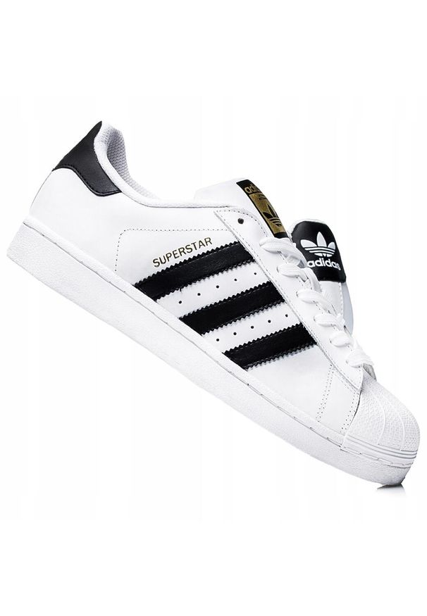 Buty damskie sportowe Adidas SUPERSTAR. Kolor: biały, czarny, żółty, wielokolorowy. Model: Adidas Superstar. Sport: turystyka piesza