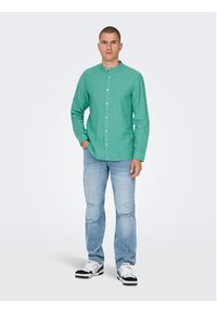 Only & Sons Koszula Caiden 22019173 Zielony Slim Fit. Kolor: zielony. Materiał: bawełna #3