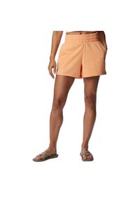 columbia - Krótkie Spodenki Turystyczne Damskie Columbia Logo III French Terry Short. Kolor: pomarańczowy. Długość: krótkie