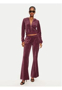 Juicy Couture Bluza Robyn JCSEBJ007 Bordowy Slim Fit. Kolor: czerwony. Materiał: syntetyk #5