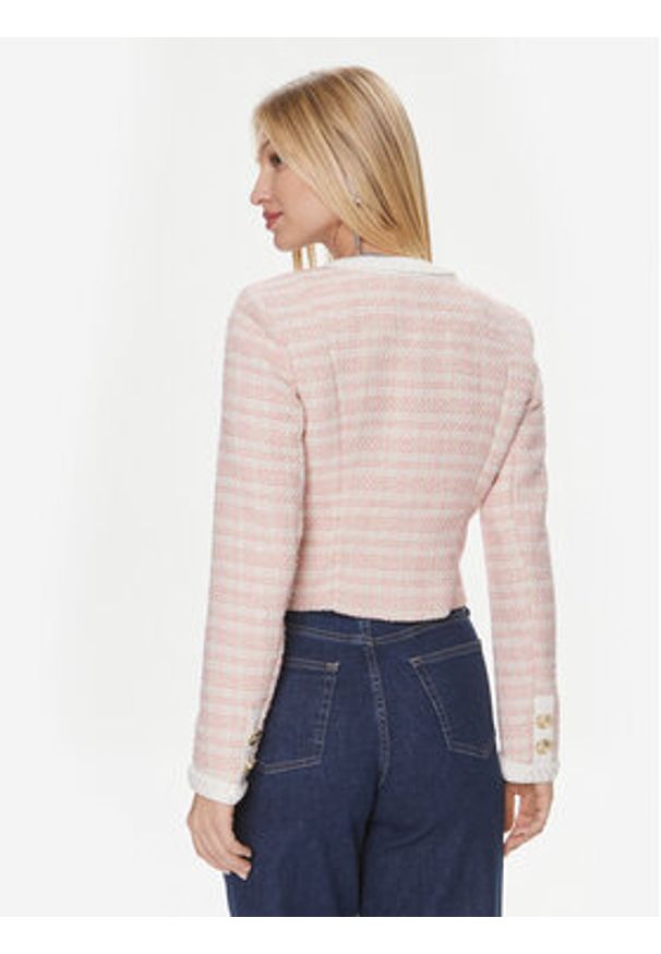 Guess Marynarka Tosca Braid Boucle J W4RN38 WFWV2 Różowy Regular Fit. Kolor: różowy. Materiał: syntetyk