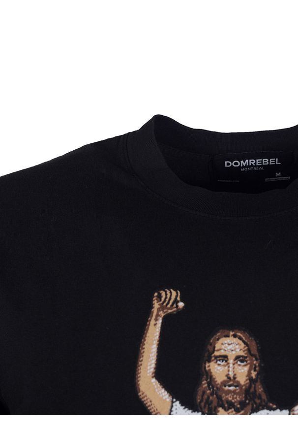 Domrebel T-shirt "Party" | Party T-Shirt | Mężczyzna | Czarny. Okazja: na co dzień. Kolor: czarny. Materiał: bawełna. Wzór: kolorowy. Styl: casual