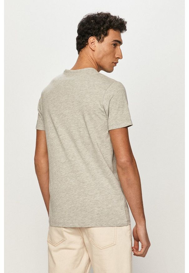 Pepe Jeans - T-shirt Dan. Okazja: na co dzień. Kolor: szary. Materiał: dzianina. Wzór: nadruk. Styl: casual