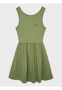 Pepe Jeans Sukienka codzienna Godivay PG951588 Zielony Regular Fit. Okazja: na co dzień. Kolor: zielony. Typ sukienki: proste. Styl: casual #1