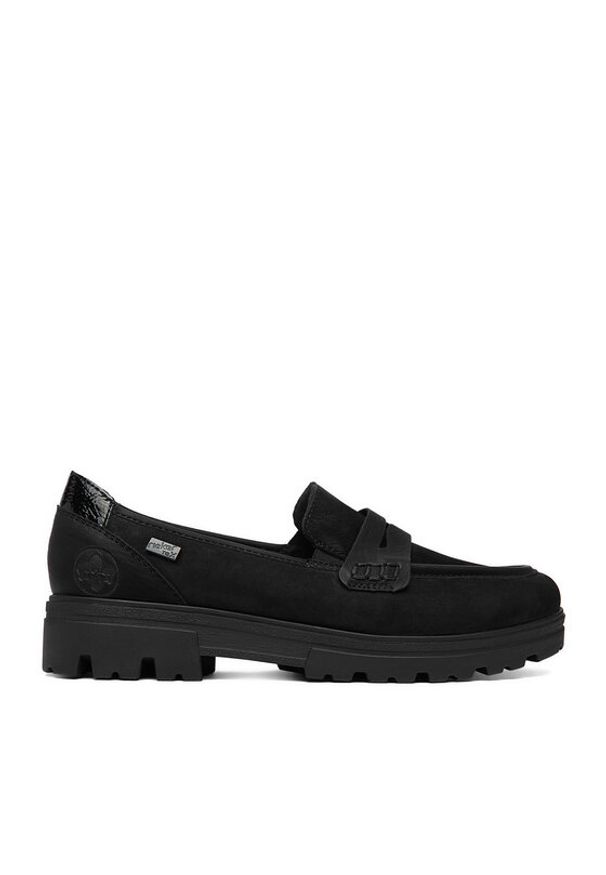 Rieker Loafersy CEO-43051-00 Czarny. Kolor: czarny. Materiał: skóra, zamsz