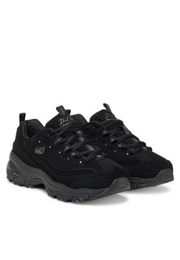 skechers - Skechers Sneakersy D'Lites 11949 Czarny. Kolor: czarny. Materiał: skóra, nubuk